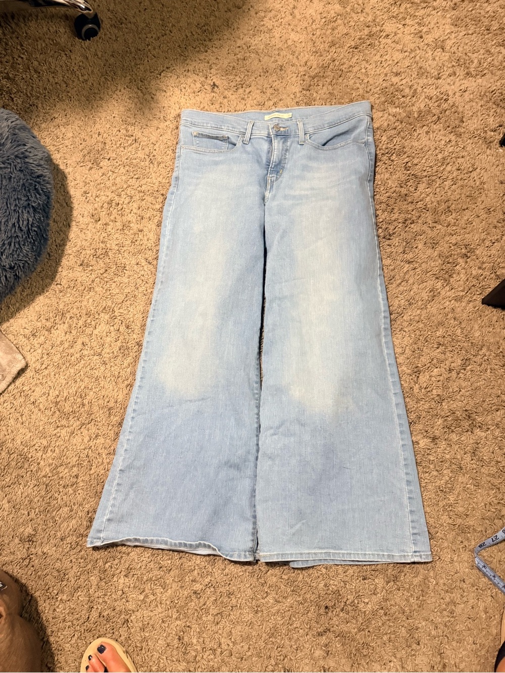 Levi's Light Blue Wide-Leg High-Rise Jeans